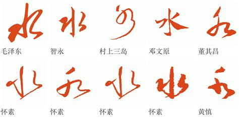 水的草書|水字草书书法字典